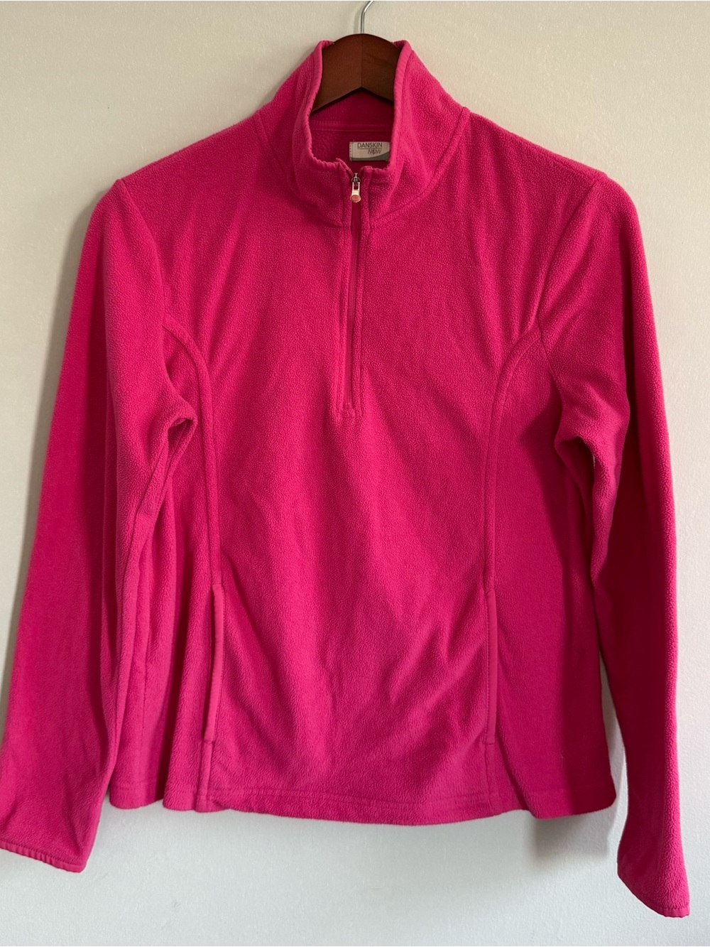 Danskin Hot Pink Fleece Zip up Top women size M